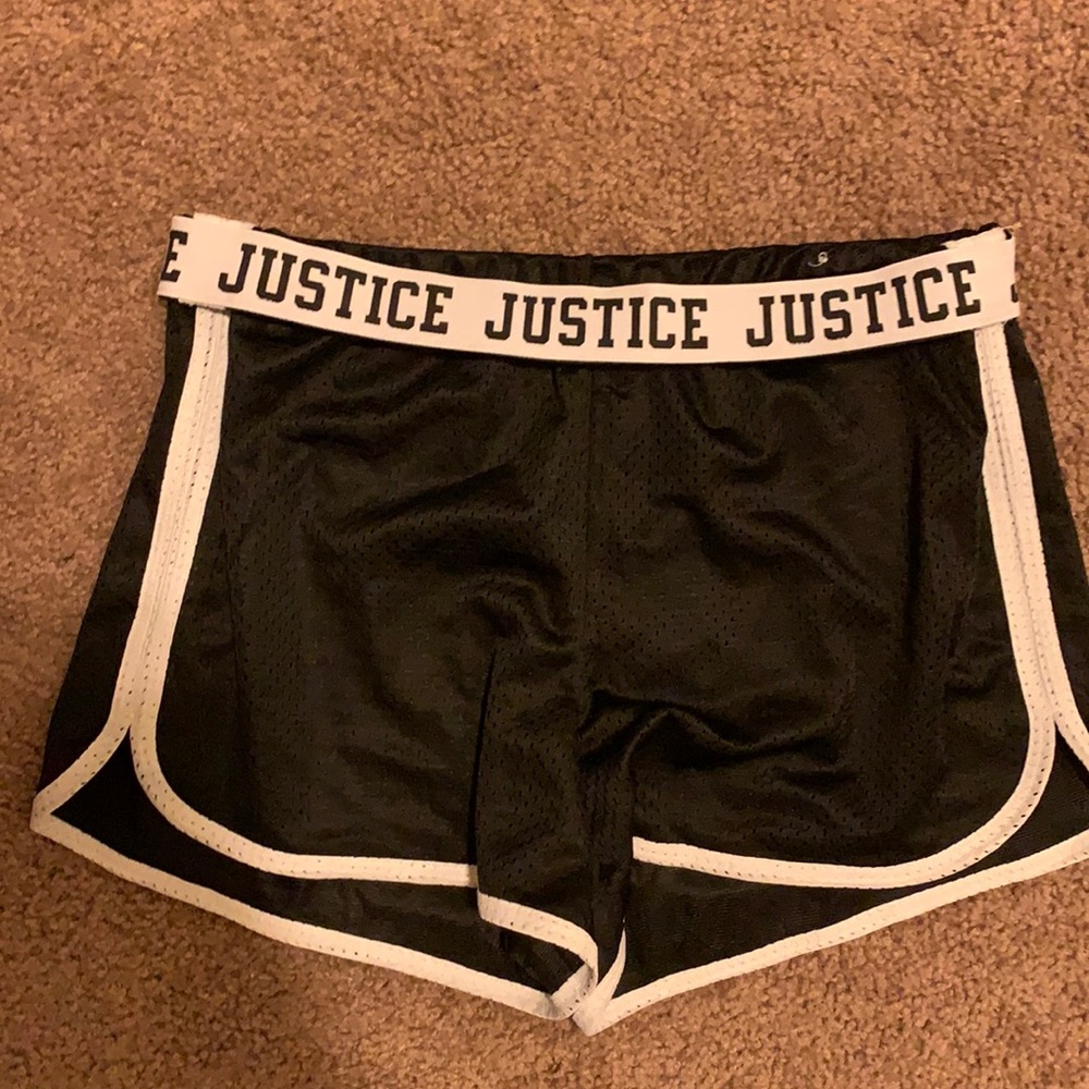 Junior active wear shorts.